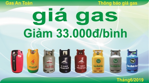 Giá gas Giảm mạnh 33.000đ/bình 12kg